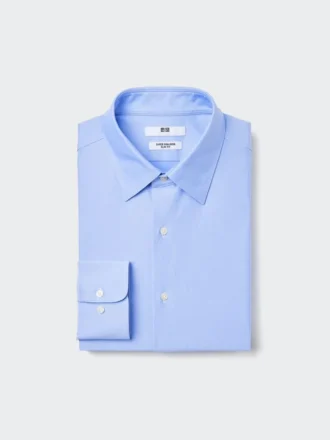 Erkek Süper Ütü Gerektirmeyen Jersey Slim Gömlek | Normal Yaka