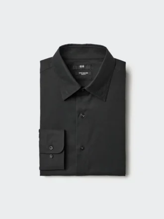 Erkek Süper Ütü Gerektirmeyen Slim Gömlek | Normal Yaka