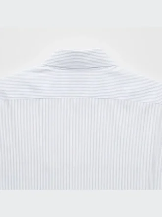Erkek Süper Ütü Gerektirmeyen Slim Gömlek | Normal Yaka | Çizgili