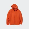 Erkek Streç Kuru Ter Uzun Kollu Tam Fermuarlı Kapüşonlu Sweatshirt