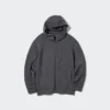 Erkek Streç Kuru Ter Uzun Kollu Tam Fermuarlı Kapüşonlu Sweatshirt