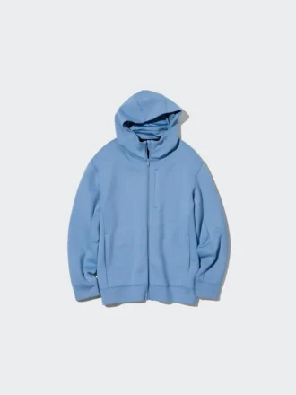 Erkek Streç Kuru Ter Uzun Kollu Tam Fermuarlı Kapüşonlu Sweatshirt
