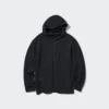 Erkek Streç Kuru Ter Uzun Kollu Tam Fermuarlı Kapüşonlu Sweatshirt