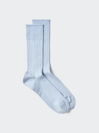 Erkek Supima® Cotton Karışımlı Geniş Ribana Çoraplar