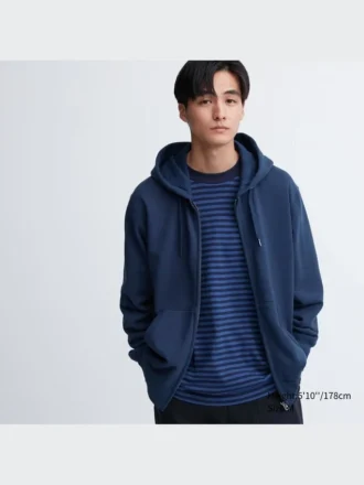 Erkek Sweat Full-Zip Kapüşonlu Sweatshirt