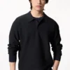 Erkek Yıkanabilir 3D Knit Polo | Uzun Kollular