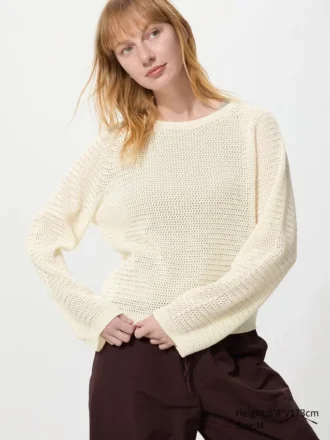 Kadın 3D Knit File Kazak