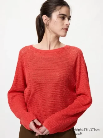 Kadın 3D Knit File Kazak