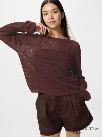 Kadın 3D Knit File Kazak