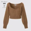 Kadın 3D Knit Hacimli Uzun Kollu Kazak