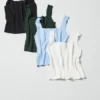 Kadın 3D Knit Nervürlü Kolsuz Kazak
