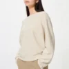 Kadın 3D Knit Pamuklu Bol Kolları Olan Kazak