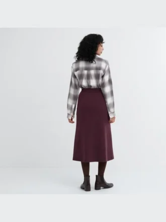 Kadın 3D Knit Souffle Yarn Etek