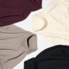 Kadın 3D Knit Souffle Yarn Uzun Kollu Kazak