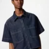 Kadın Denim Boxy Gömlek | Yarım Kol Kadın Denim Boxy Gömlek | Yarım Kol
