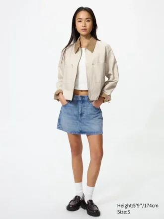 Kadın Denim Mini Etek