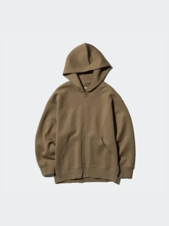 Kadın Dry Sweat Rahat Tam Fermuarlı Kapüşonlu Sweatshirt