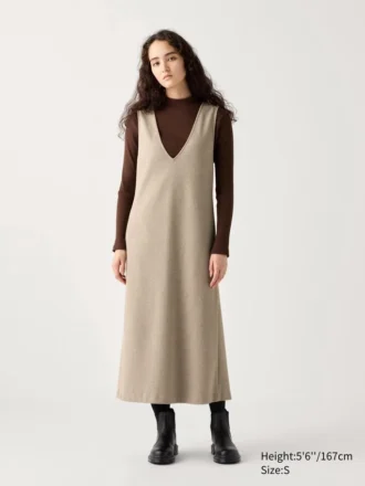 Kadın Fırçalanmış Jersey Jumper Etek