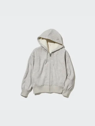 Kadın HEATTECH Pile Astarlı Tam Fermuarlı Kapüşonlu Sweatshirt