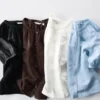 Kadın Keten Karışımlı Bol Kolları Olan Bluz