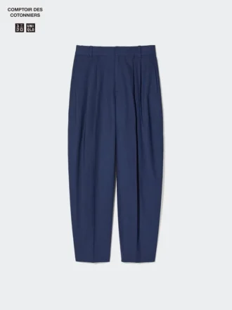Kadın Keten Karışımlı Geniş Paça Pantolon