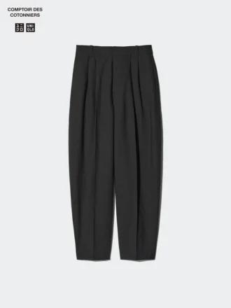 Kadın Keten Karışımlı Geniş Paça Pantolon