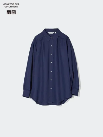 Kadın Keten Karışımlı Oversized Gömlek