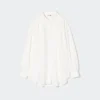 Kadın Keten Karışımlı Oversized Gömlek