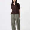 Kadın Keten Pamuklu Dar Paça Pantolon Kadın Keten Pamuklu Dar Paça Pantolon