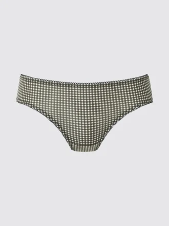 Kadın Orta Bel Yüksekliği Bikini Külotlar | Gingham