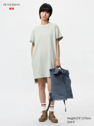Kadın Oversized İki Renkli Tişört Elbise