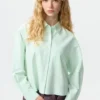 Kadın Oxford Boxy Cropped Gömlek