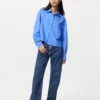 Kadın Oxford Boxy Cropped Gömlek