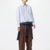 Kadın Oxford Boxy Cropped Gömlek | Kareli