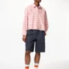 Kadın Oxford Boxy Cropped Gömlek | Kareli