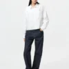 Kadın Oxford Boxy Cropped Gömlek