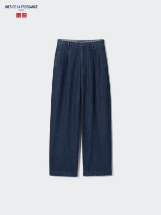 Kadın Pileli Geniş Pantolonlar | Denim