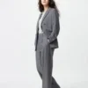 Kadın Plise Geniş Paça Pantolon Kadın Plise Geniş Paça Pantolon