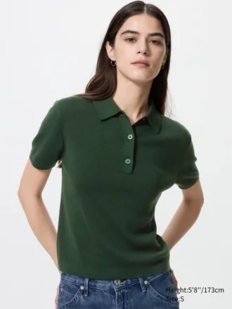 Kadın Polo Kısa Kollu Kazak