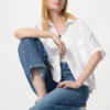 Kadın Premium Linen Skipper Boxy Gömlek | Kısa Kollar Kadın Premium Linen Skipper Boxy Gömlek | Kısa Kollar