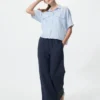 Kadın Premium Linen Skipper Boxy Gömlek | Kısa Kollar Kadın Premium Linen Skipper Boxy Gömlek | Kısa Kollar