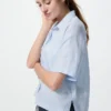 Kadın Premium Linen Skipper Boxy Gömlek | Kısa Kollar Kadın Premium Linen Skipper Boxy Gömlek | Kısa Kollar