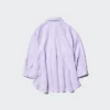 Kadın Premium Linen Skipper Yaka 3/4 Kollu Gömlek | Çizgili Kadın Premium Linen Skipper Yaka 3/4 Kollu Gömlek | Çizgili