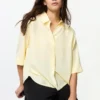 Kadın Rayon Skipper Yaka Bluz | 3/4 Kol