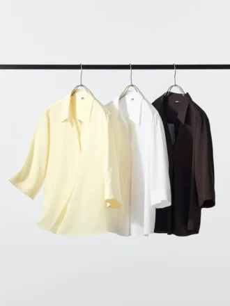 Kadın Rayon Skipper Yaka Bluz | 3/4 Kol