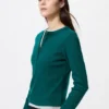 Kadın Ribana Henley Yaka Tişört Kadın Ribana Henley Yaka Tişört