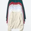 Kadın Ribana Henley Yaka Tişört Kadın Ribana Henley Yaka Tişört