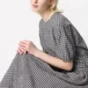 Kadın Seersucker Bol Bluz | Gingham