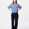 Kadın Seersucker Bol Bluz | Gingham