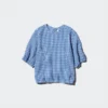 Kadın Seersucker Bol Bluz | Gingham